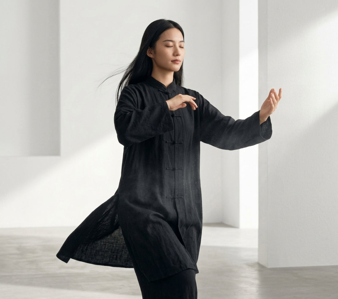 Practicing Tai Chi movement